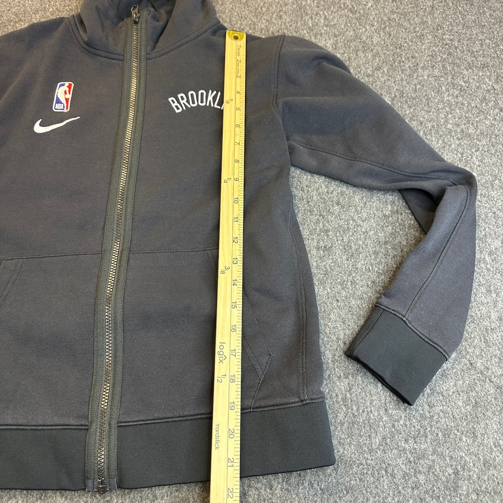 Nike Boys Brooklyn Nets NBA Showtime Full Zip Hoodie Black Medium 10-12 Dri-FIT - Picture 10 of 16